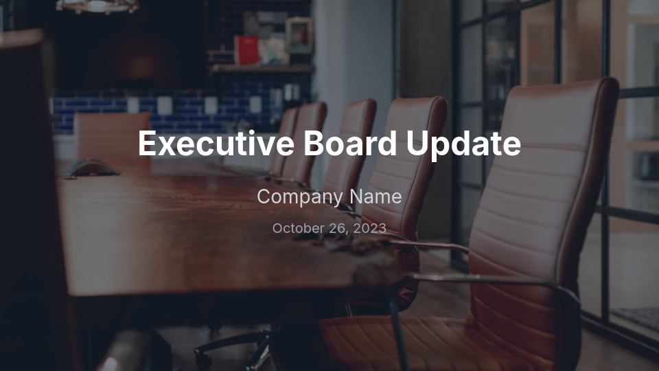 Board Update: Growth & Risk Briefing